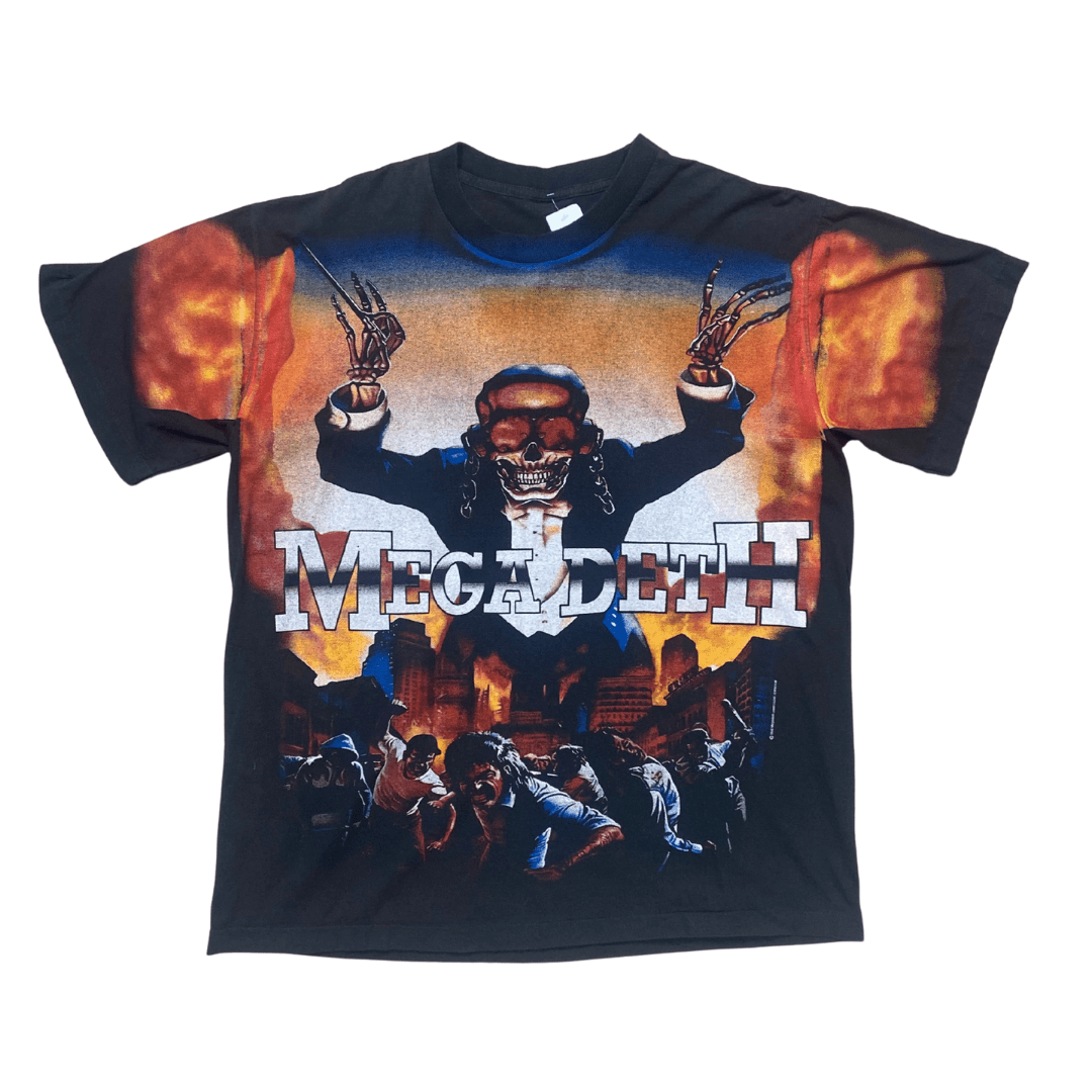 Flaming Megadeth T-Shirt - Pemulis Water & Power