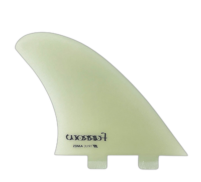 Furrow High Aspect Twin - FCS Compatible (Solid Fiberglass) surfboard fin in Clr Copy by True Ames - Pemulis Water & Power