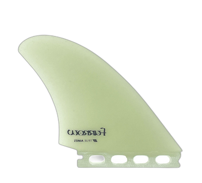 Furrow High Aspect Twin - Futures Compatible (Solid Fiberglass) surfboard fin in Clr by True Ames - Pemulis Water & Power