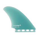 Furrow High Aspect Twin - Futures Compatible (Solid Fiberglass) surfboard fin in Turquoise by True Ames - Pemulis Water & Power