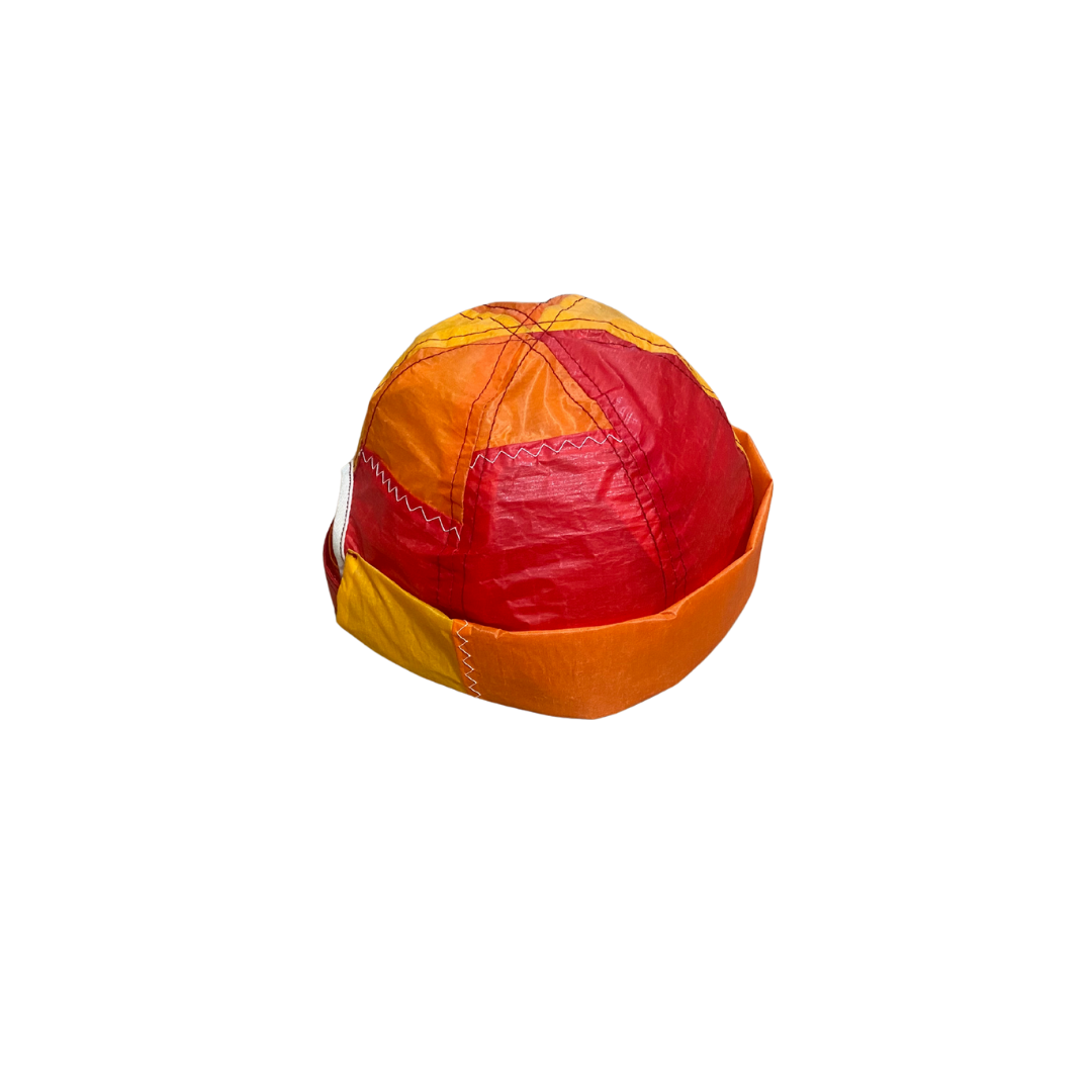 Gato Heroi FLIGHT Creme Hat in Red Yellow Orange