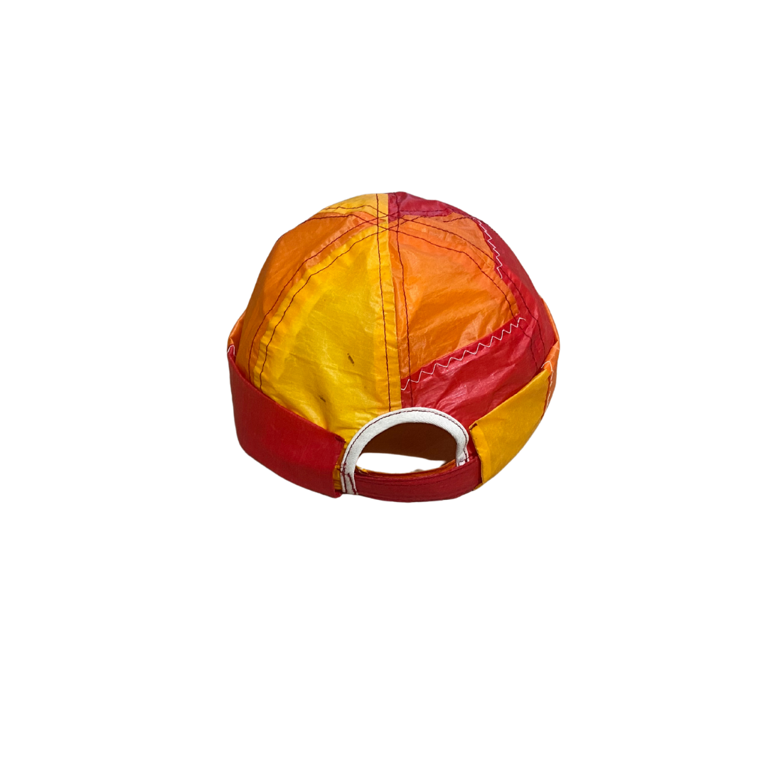 Gato Heroi FLIGHT Creme Hat in Red Yellow Orange