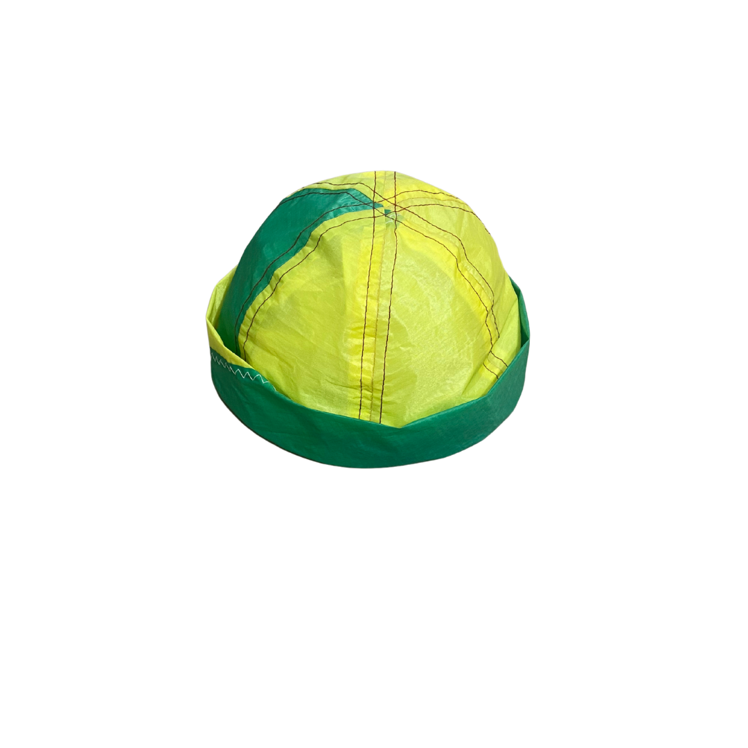 Gato Heroi FLIGHT Creme Hat in Yellow Green