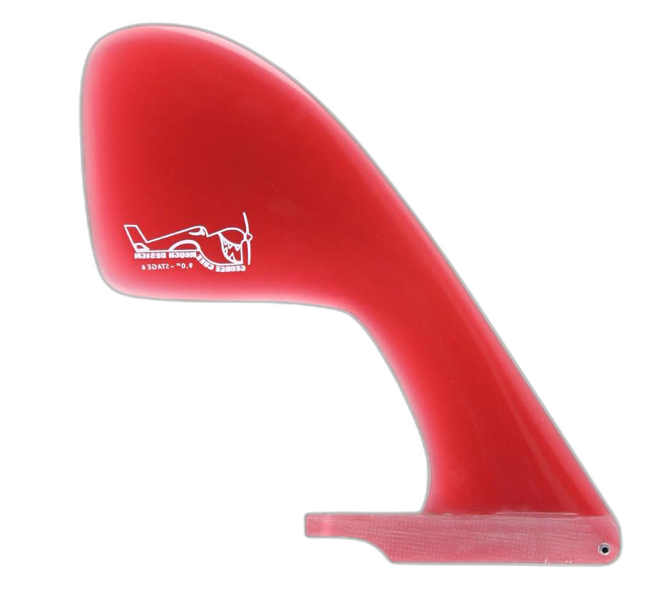 Greenough Stage-6 surfboard fin in Red by True Ames - Pemulis Water & Power