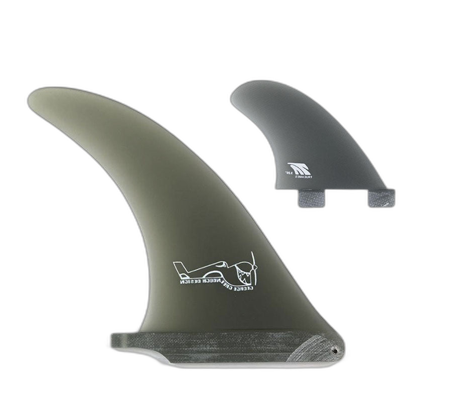 Greenough 4-A: 2+1 Combo - FCS Compatible surfboard fin in Smk by True Ames - Pemulis Water & Power