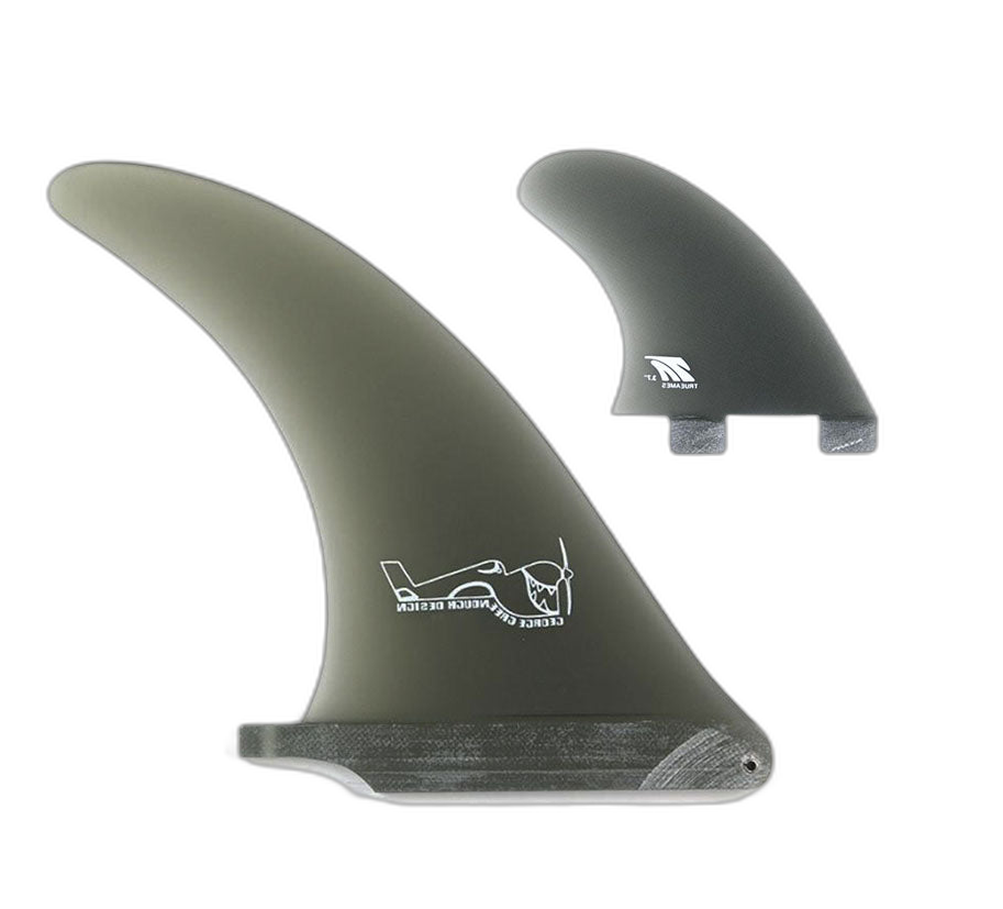 Greenough 4-A: 2+1 Combo - FCS Compatible surfboard fin in Smk by True Ames - Pemulis Water & Power