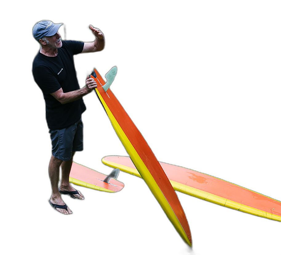 Greenough Power Blade surfboard fin in Pb by True Ames - Pemulis Water & Power