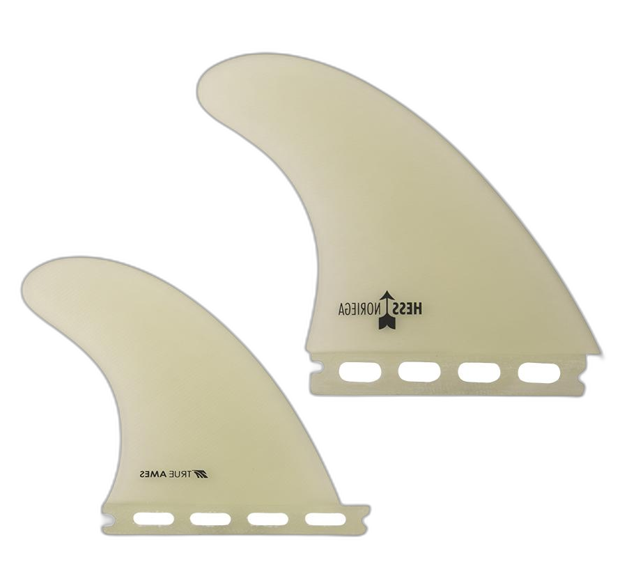 Danny Hess Noriega Quad - Futures Compatible (Solid Fiberglass) surfboard fin in Clear by True Ames - Pemulis Water & Power