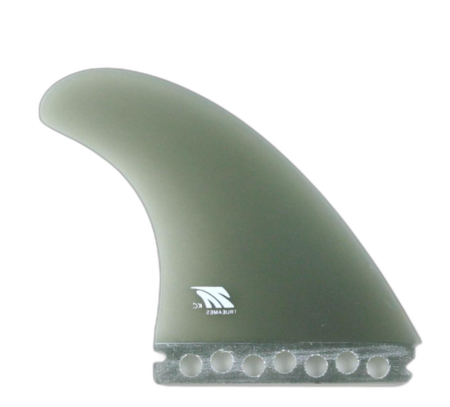 KC Tri - Futures Compatible (Solid Fiberglass) surfboard fin in Smoke by True Ames - Pemulis Water & Power