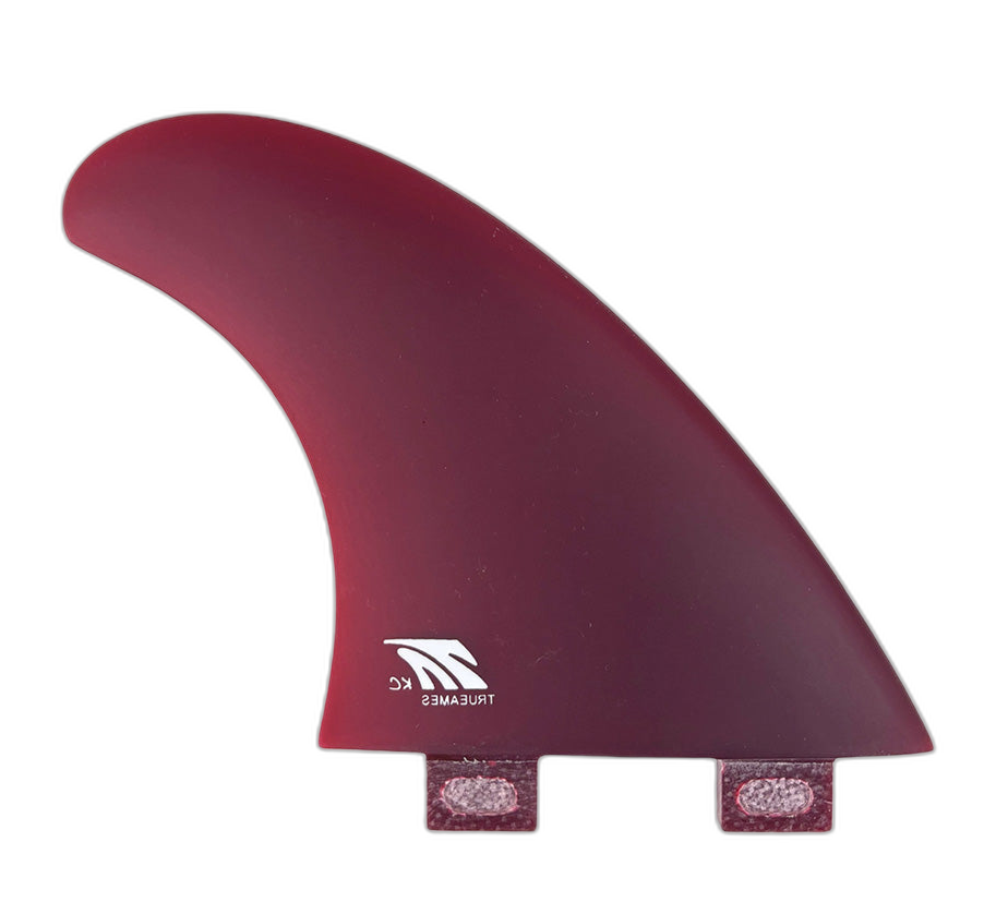 KC Tri - FCS Compatible (Solid Fiberglass) surfboard fin in Red by True Ames - Pemulis Water & Power