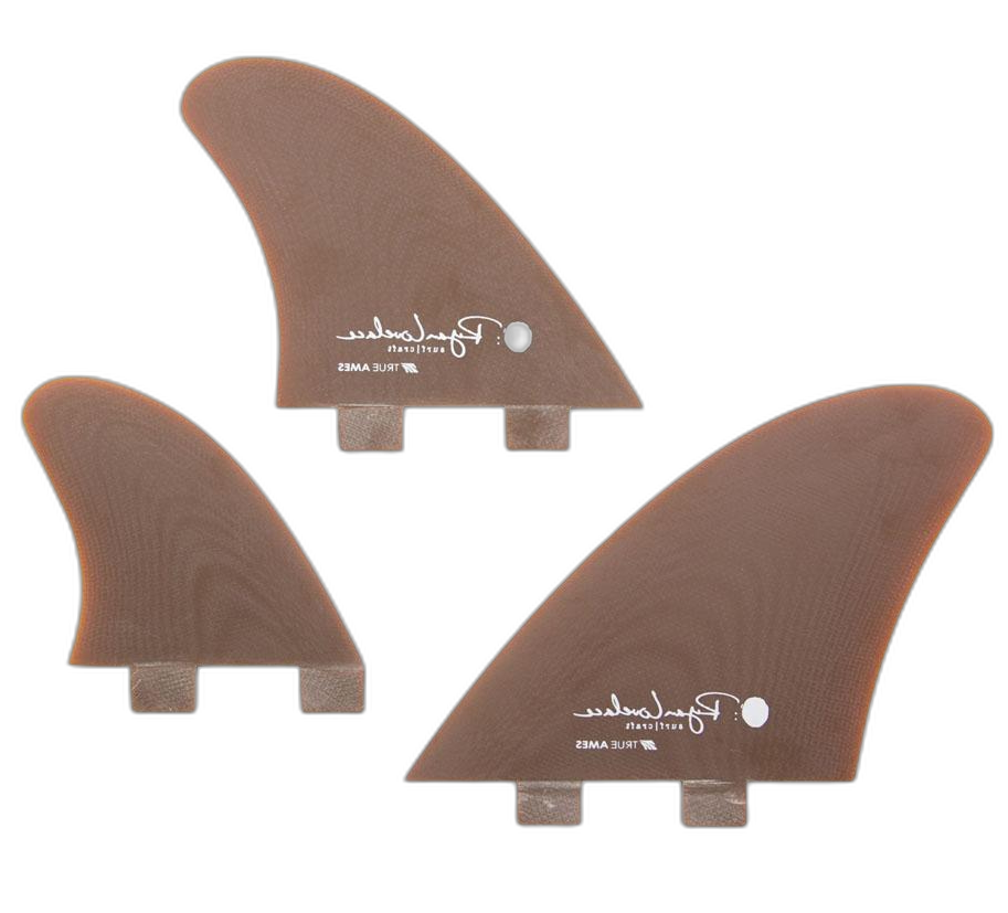 Lovelace Asymmetrical Goofy - FCS Compatible (Solid Fiberglass) surfboard fin in Kelp by True Ames - Pemulis Water & Power