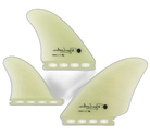 Lovelace Asymmetrical Goofy - Futures Compatible (Solid Fiberglass) surfboard fin in Clear by True Ames - Pemulis Water & Power