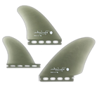 Lovelace Asymmetrical Goofy - Futures Compatible (Solid Fiberglass) surfboard fin in Smoke by True Ames - Pemulis Water & Power