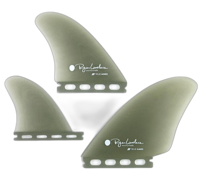 Lovelace Asymmetrical Regular - Futures Compatible (Solid Fiberglass) surfboard fin in 73332Daf Ed1D 4B69 80A4 60F785D0E931 by True Ames - Pemulis Water & Power (transparent)