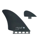 Lovelace FM Twinzer - FCS / Futures Compatible (Solid Fiberglass) surfboard fin in Black by True Ames - Pemulis Water & Power