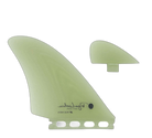 Lovelace FM Twinzer - FCS / Futures Compatible (Solid Fiberglass) surfboard fin in Clear by True Ames - Pemulis Water & Power