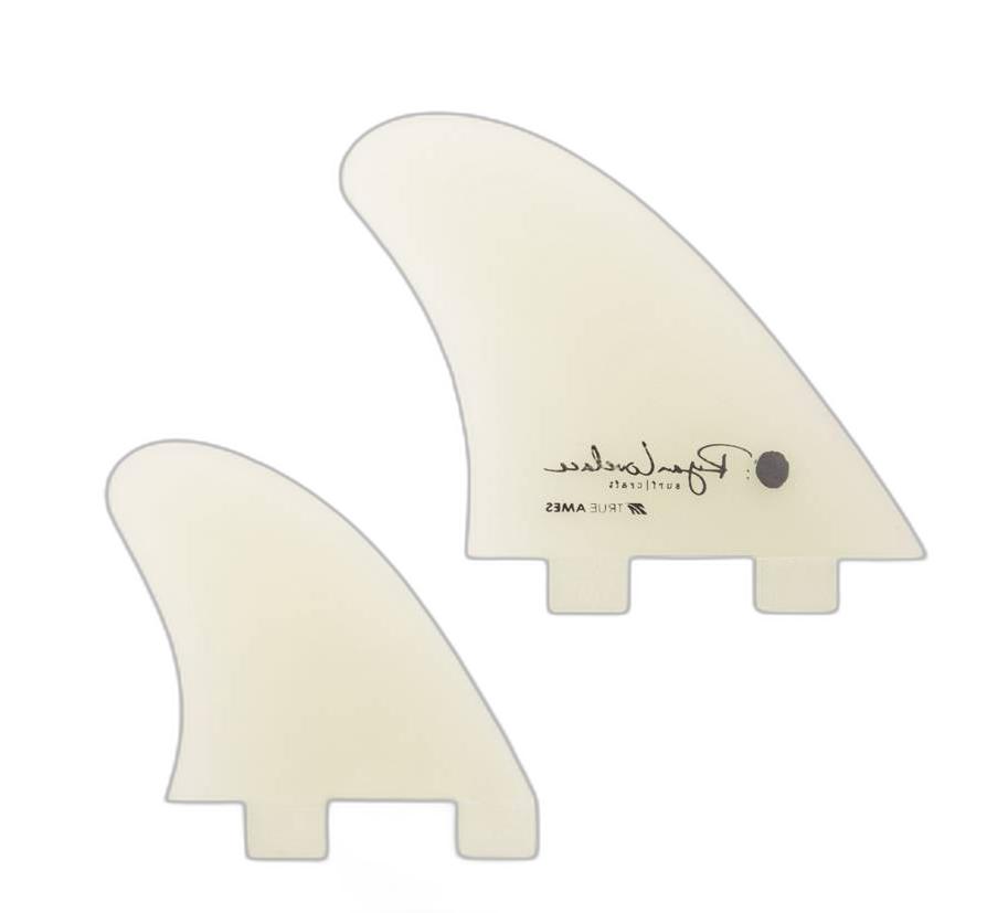 Lovelace Piggyback Quad - FCS Compatible (Solid Fiberglass) surfboard fin in Clear by True Ames - Pemulis Water & Power