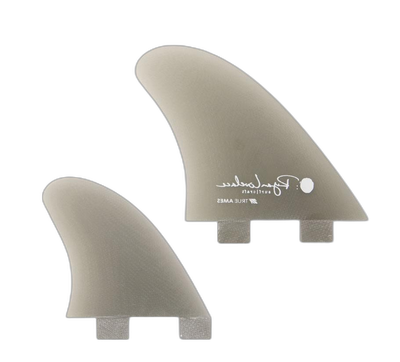 Lovelace Piggyback Quad - FCS Compatible (Solid Fiberglass) surfboard fin in Smoke by True Ames - Pemulis Water & Power