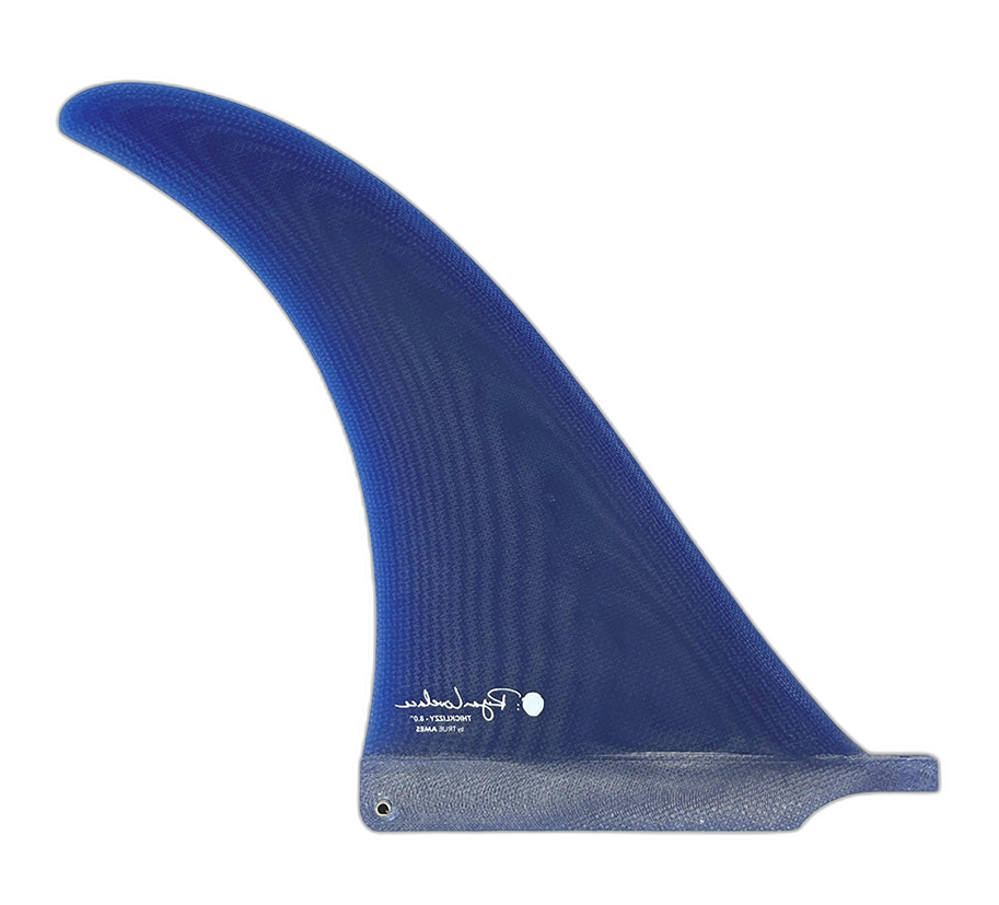 Lovelace Thicklizzy surfboard fin in Blu by True Ames - Pemulis Water & Power