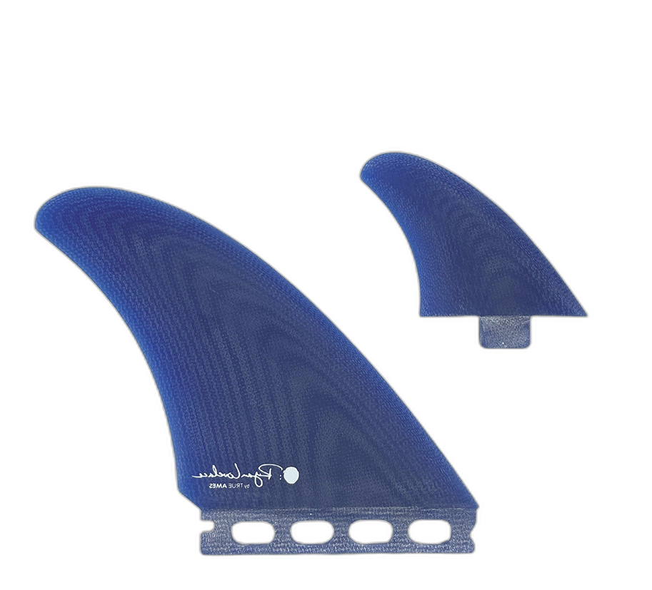 Lovelace Twinzer - FCS / Futures Compatible (Solid Fiberglass) surfboard fin in Blue by True Ames - Pemulis Water & Power