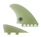 Mackie Big Twin + Trailer - Futures / FCS Compatible (Solid Fiberglass) surfboard fin in Clr by True Ames - Pemulis Water & Power