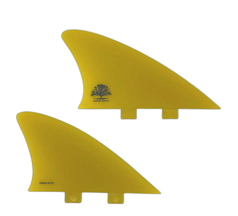 Mackie Mini Keel Thruster - FCS Compatible (Solid Fiberglass) surfboard fin in Yel by True Ames - Pemulis Water & Power
