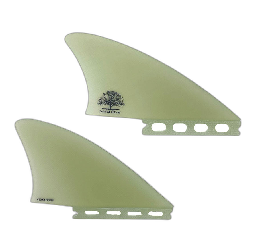 Mackie Mini Keel Thruster - Futures Compatible (Solid Fiberglass) surfboard fin in Clr by True Ames - Pemulis Water & Power