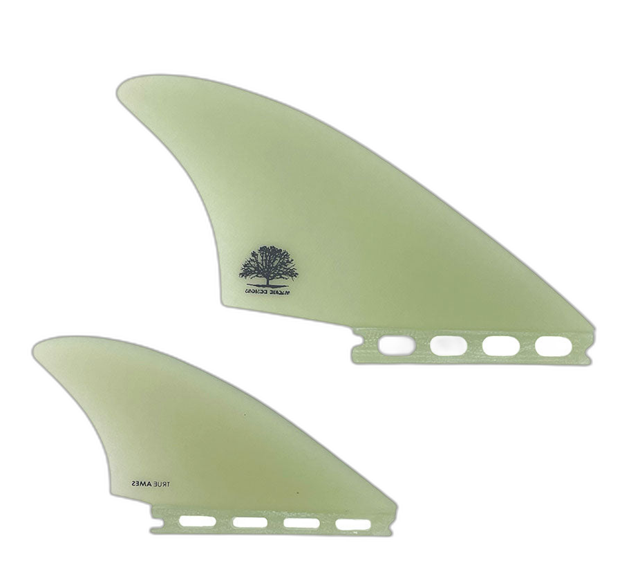 Mackie Quad - Futures Compatible (Solid Fiberglass) surfboard fin in Clr by True Ames - Pemulis Water & Power