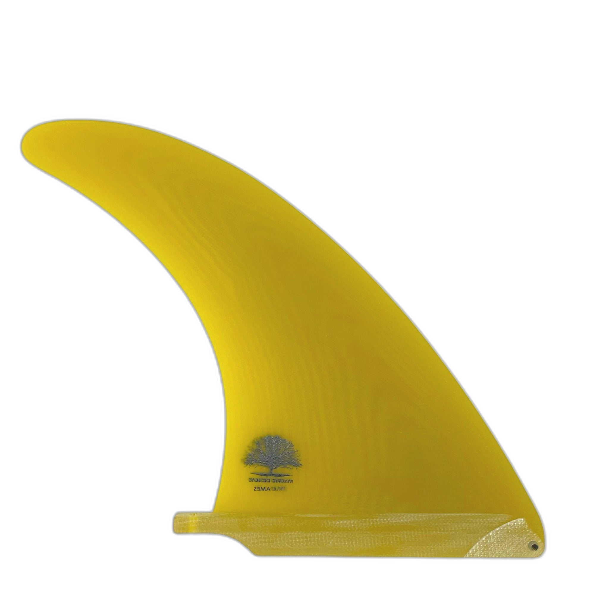 Mackie Smooth Glide surfboard fin in Yellow by True Ames - Pemulis Water & Power