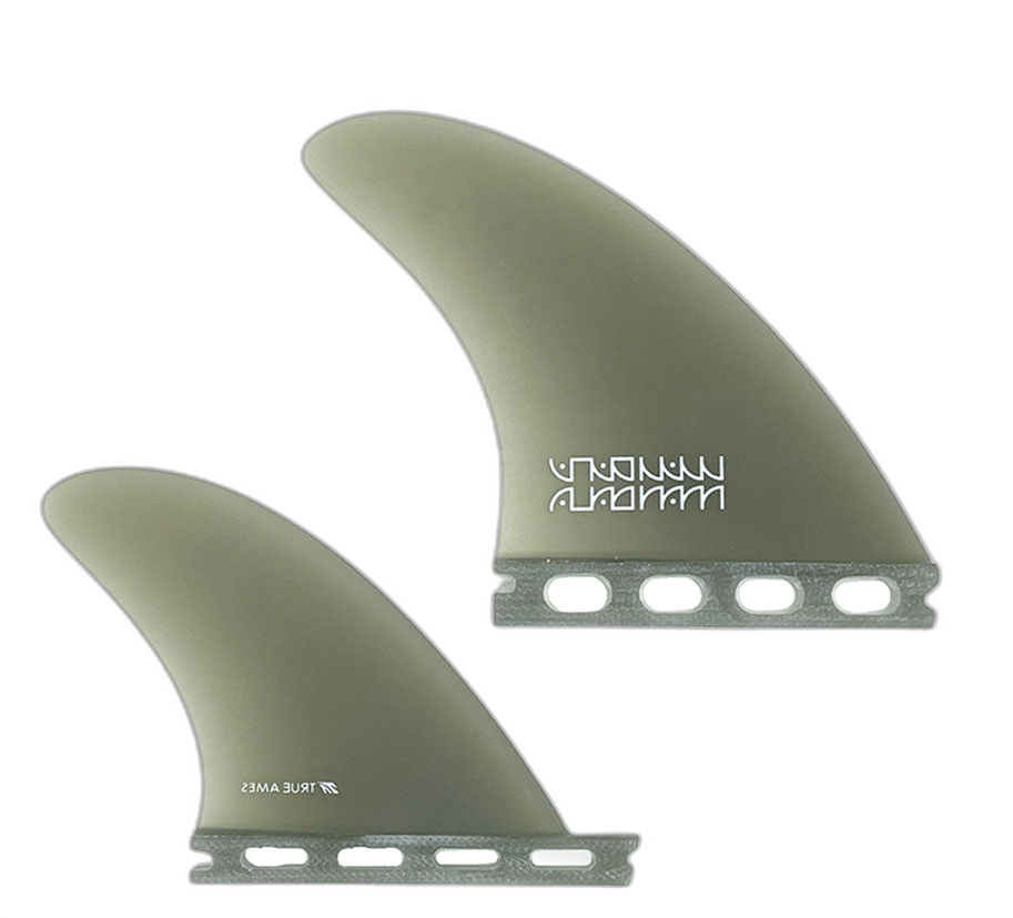 Mandala AK4 Quad - Futures Compatible (Solid Fiberglass) surfboard fin in Smk by True Ames - Pemulis Water & Power
