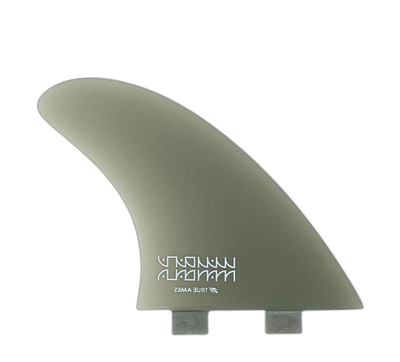Mandala DELTA-V Twin - FCS Compatible (Solid Fiberglass) surfboard fin in Smk by True Ames - Pemulis Water & Power