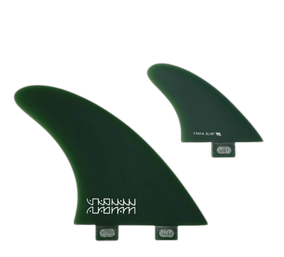 Mandala Twinzer - FCS Compatible (Solid Fiberglass) surfboard fin in Green by True Ames - Pemulis Water & Power