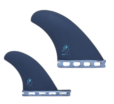 McCallum Quad - Futures Compatible (Solid Fiberglass) surfboard fin in Charcoal by True Ames - Pemulis Water & Power
