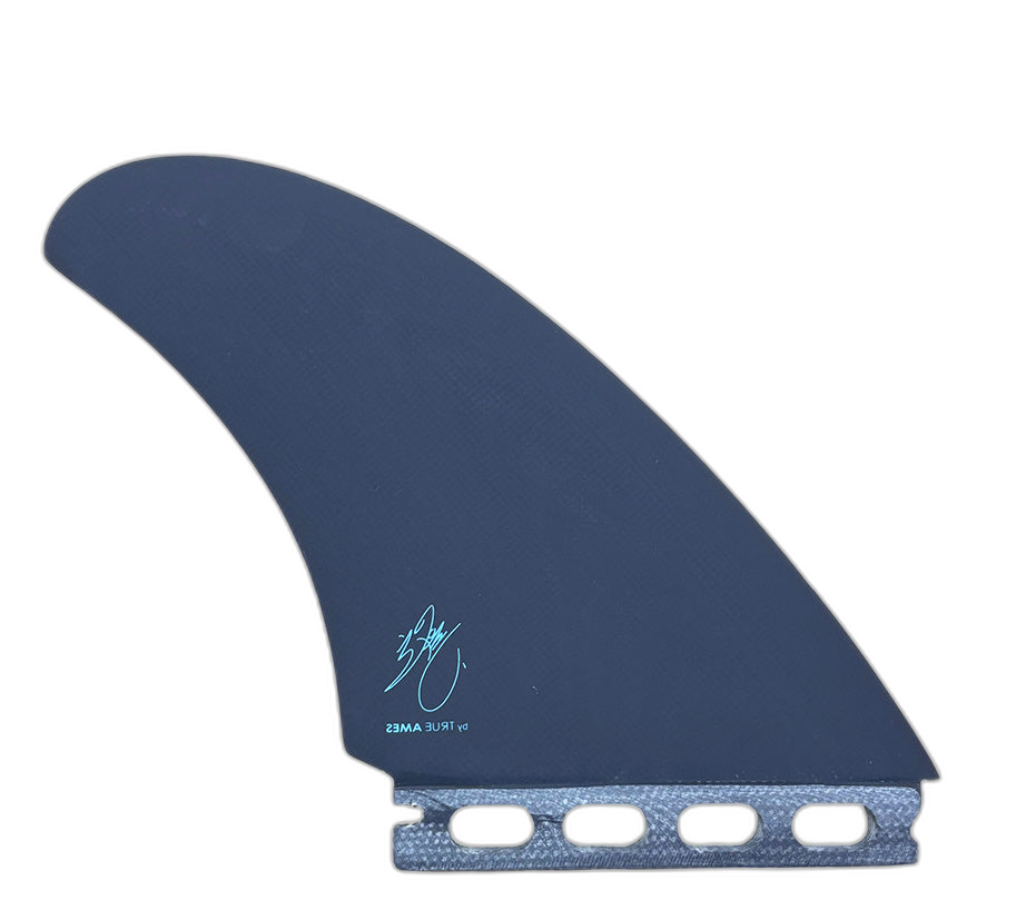 McCallum Twin - Futures Compatible (Solid Fiberglass) surfboard fin in Charcoal by True Ames - Pemulis Water & Power