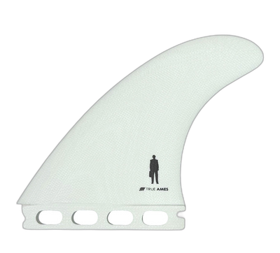 Proctor Power Broker Large - Futures Compatible (Solid Fiberglass) surfboard fin in white - surfboard fin by True Ames at Pemulis Water & Power