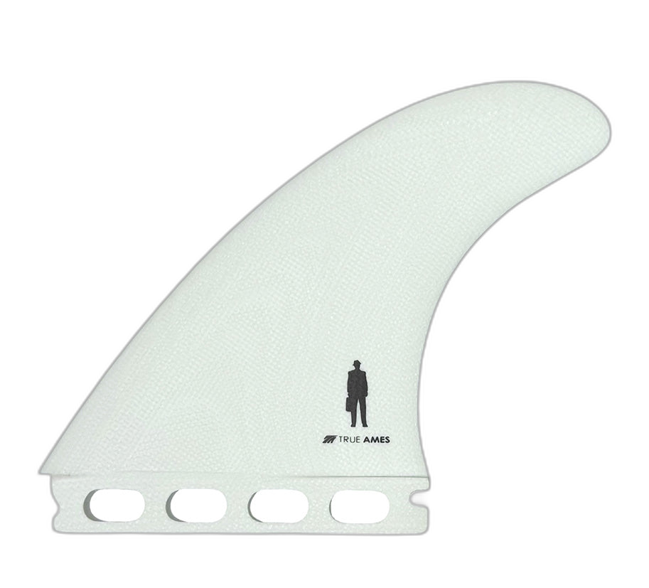 Proctor Power Broker Large - Futures Compatible (Solid Fiberglass) surfboard fin in white - surfboard fin by True Ames at Pemulis Water & Power