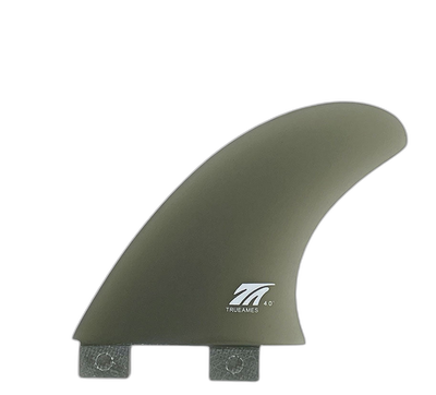 Side Bite 4.0 - FCS Compatible - (Solid Fiberglass) surfboard fin in smoke - side bites by True Ames at Pemulis Water & Power