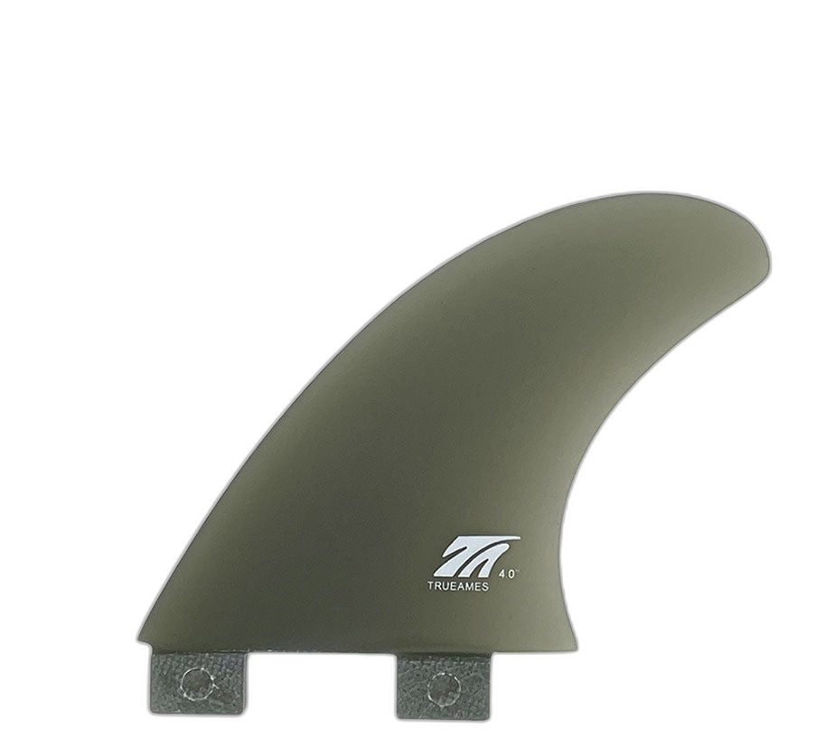 Side Bite 4.0 - FCS Compatible - (Solid Fiberglass) surfboard fin in smoke - side bites by True Ames at Pemulis Water & Power