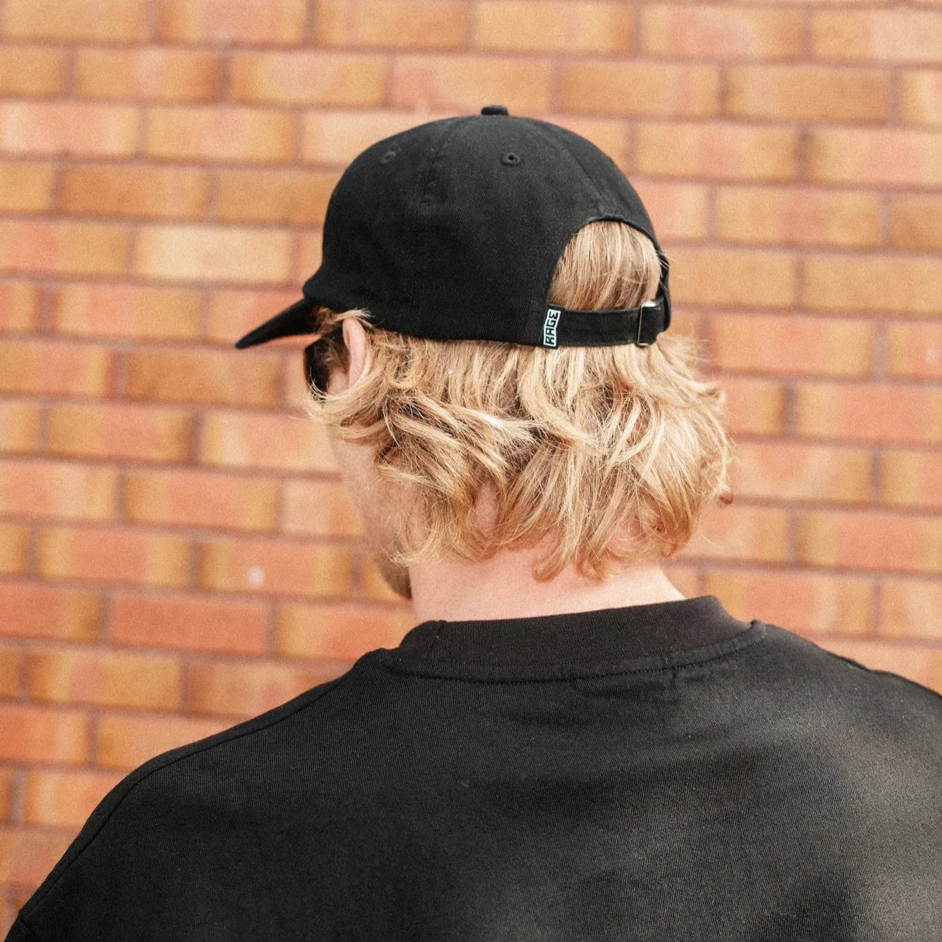 Rage Logo Cap Black - Back View