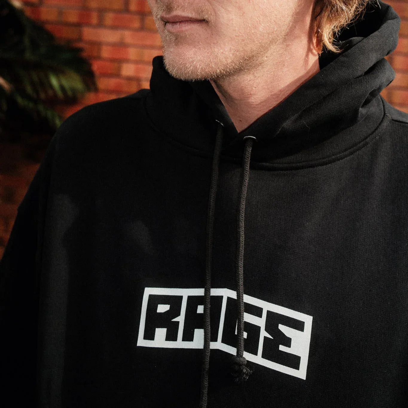 Rage Logo Hoodie Black - Detail