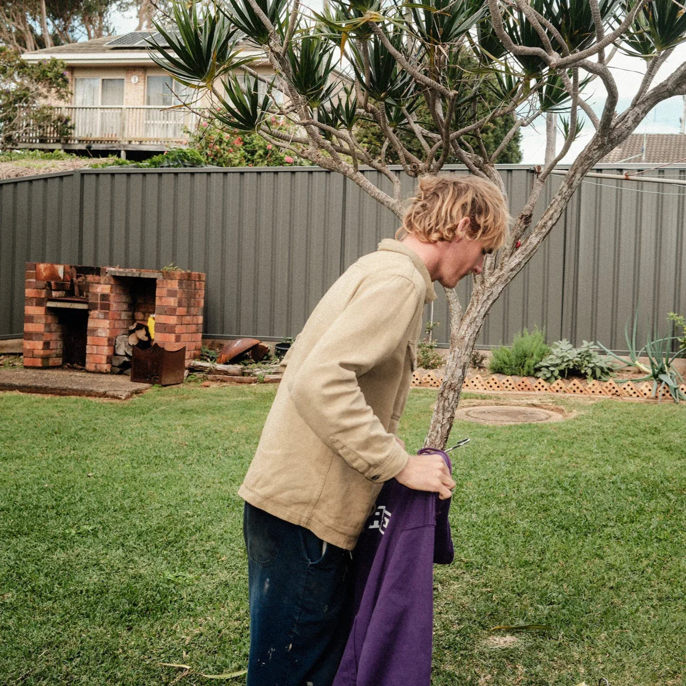 Rage Logo Hoodie Purple - Close Up