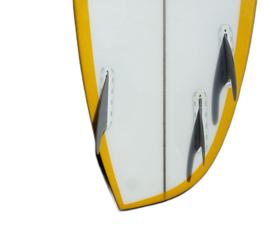 Ryan Burch Asymmetrical Goofy - Futures Compatible (Solid Fiberglass) surfboard fin in Goofy by True Ames - Pemulis Water & Power