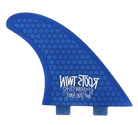Stüssy Roots Twin - FCS Compatible (Hexcore) surfboard fin in Blue by True Ames - Pemulis Water & Power