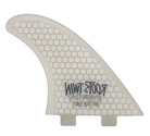 Stüssy Roots Twin - FCS Compatible (Hexcore) surfboard fin in Clear by True Ames - Pemulis Water & Power