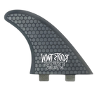 Stüssy Roots Twin - FCS Compatible (Hexcore) surfboard fin in Smk by True Ames - Pemulis Water & Power