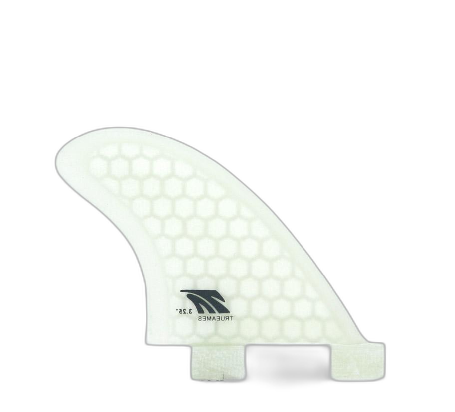 Side Bite 3.25 - FCS Compatible (Hexcore) surfboard fin in Clear Hexcore by True Ames - Pemulis Water & Power