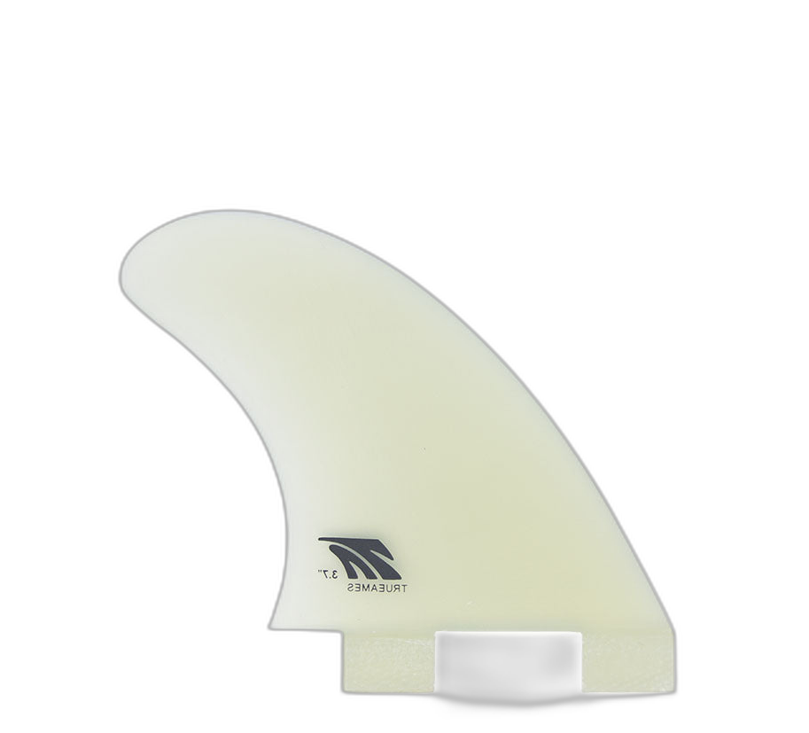 Side Bite 3.7 - FCS Compatible (Solid Fiberglass) surfboard fin in Clr by True Ames - Pemulis Water & Power