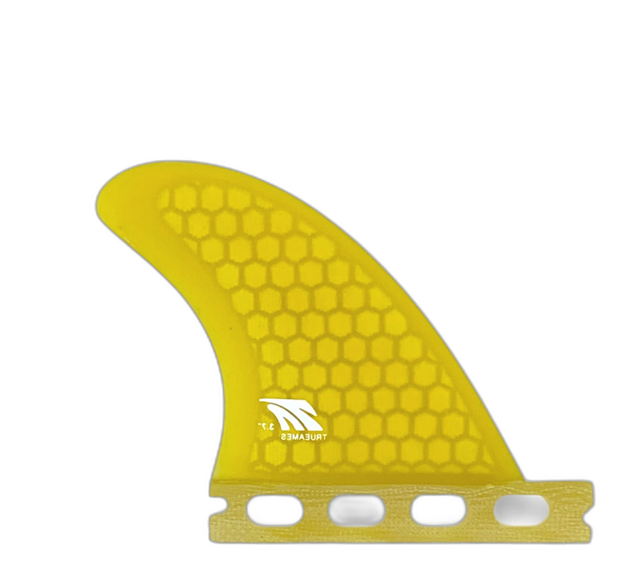 Side Bite 3.7 - Futures Compatible (Hexcore) surfboard fin in Yel by True Ames - Pemulis Water & Power