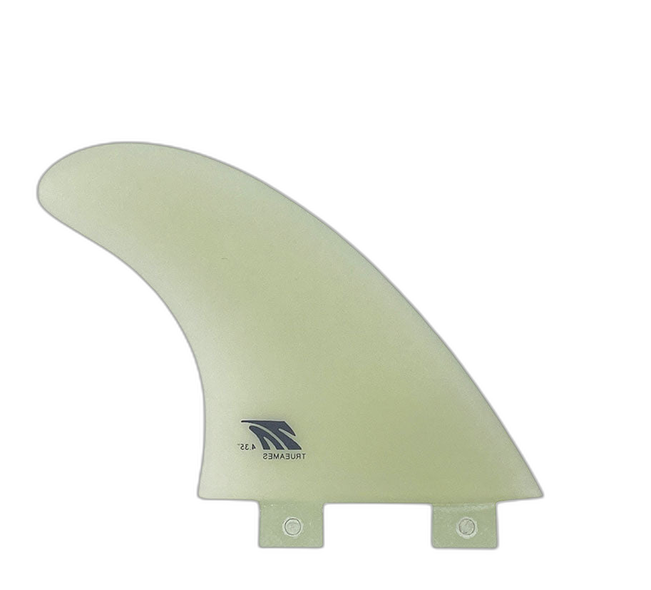 Side Bite 4.35 - FCS Compatible (Solid Fiberglass) surfboard fin in Clr by True Ames - Pemulis Water & Power