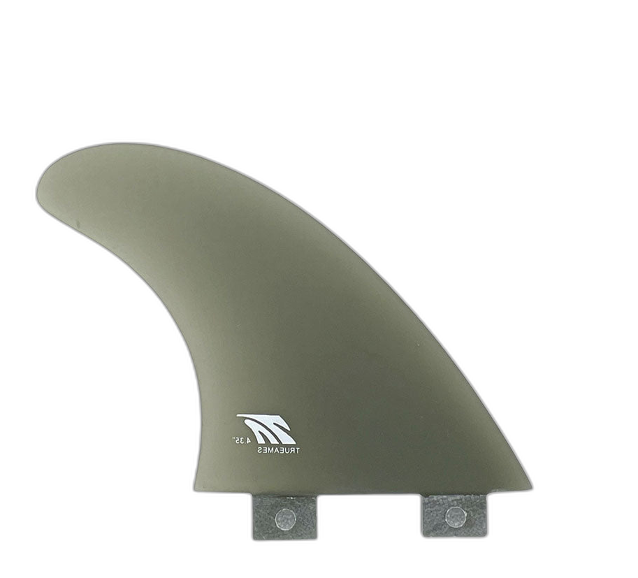Side Bite 4.35 - FCS Compatible (Solid Fiberglass) surfboard fin in Smk by True Ames - Pemulis Water & Power